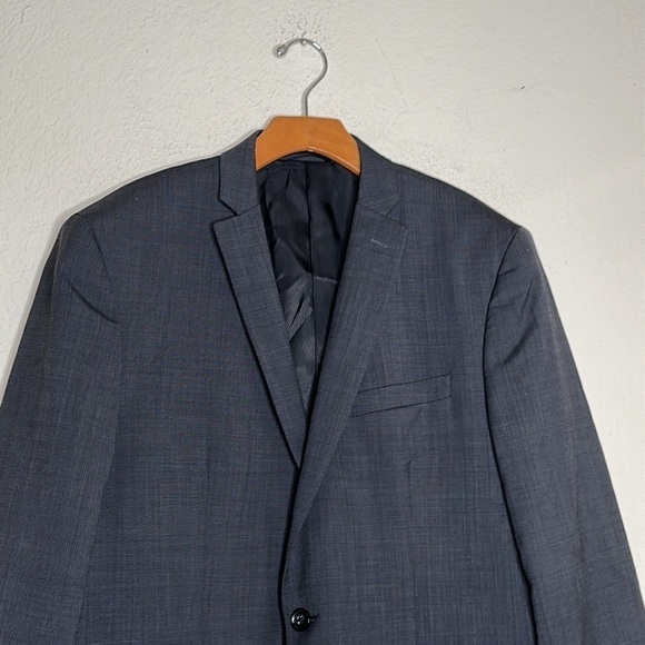 BarIII 100% Wool Oversized Boyfriend Blazer Gray Extra Large Lined Dark Academia - Picture 9 of 14